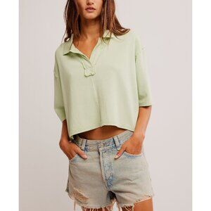 Free People Light Green Short Sleeve Tee